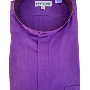 LUCASINI CASUAL Hi Quality Bandit Collar Men's Wear Casual Shirt Cotton/Poly.